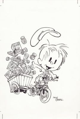 Lot 598 - Geerts. Illustration originale Arc-en-ciel | BDEnchères