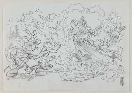 Paolo Mottura - Illustrazione Originale "Zio Paperone" - Page volante | Catawiki