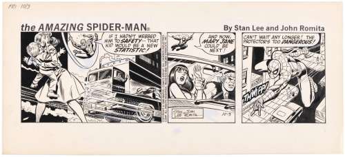THE AMAZING SPIDER-MAN 1980 DAILY STRIP ORIGINAL ART BY JOHN ROMITA SR. | Hake’s