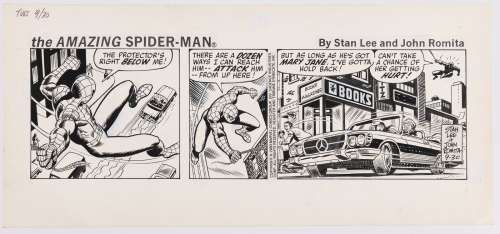 THE AMAZING SPIDER-MAN 1980 DAILY STRIP ORIGINAL ART BY JOHN ROMITA SR. | Hake’s