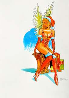 Meynet | FÉLIX PIN UP AILÉE 2. Encre de Chine et encres de couleurs pour | Coutau Bégarie