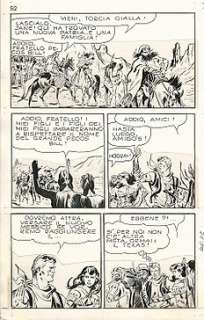  - Pecos Bill #106 - Pier Lorenzo De Vita - tavola originale - Anni ‘50 - Page volante 