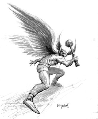 HAWKMAN PIN UP | Planet Original Art