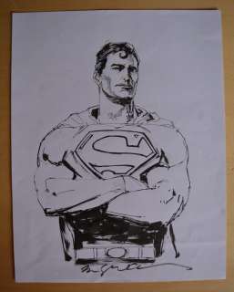 Superman - Illustrazione originale Bill Sienkiewicz - Page volante - EO | Catawiki