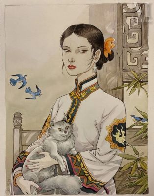 Grenson, Olivier (Né En 1962) | Lot 121 : Niklos Koda, illustration originale représentant un personnage… | Millon