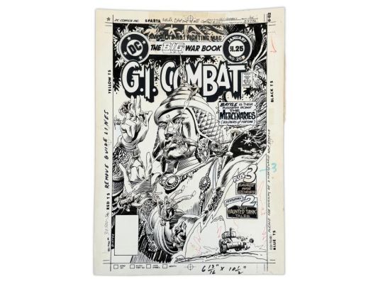 Lot 384 - 1984 G.I. Combat #261 Cover Art, Joe Kubert | Weiss Auctions