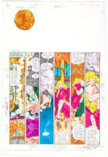 Anthony Tollin Crisis on Infinite Earths #5 Story Page 2 Production Color Guide (DC, 1985). This printer’s - | Heritage