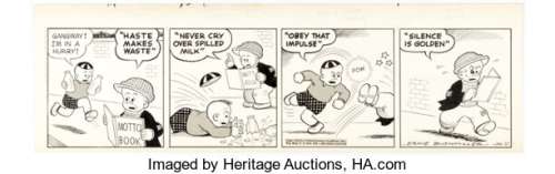 Ernie Bushmiller | Nancy Daily Comic Strip Original Art dated 1-21-44 (United Feature Syndicat... | Heritage