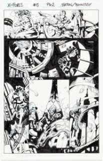 Andrew Hennessy [Scot Eaton Printed Blue Lines] | Uncanny X-Force #13 Story Page 2 Original Art (Marvel, 2011).... | Heritage