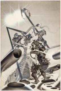 Fastner, Steve | Steve Fastner and Rich Larson "Space Rescue" Painting Original Art (undated).... | Heritage