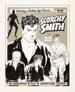 Murphy, Bob | Bob Murphy The Buyer’s Guide for Comic Fandom #139 "Scorchy Smith" Cover Original Art (Alan Light Publ., 1976).... | Heritage