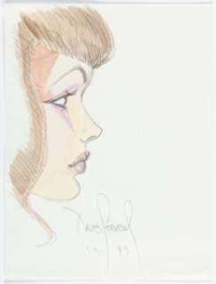 Stevens, Dave | Dave Stevens - Woman’s Face Sketch Original Art (1993).... | Heritage