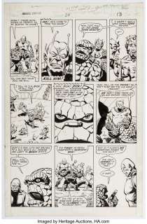 Starlin, Jim | Jim Starlin and Al Milgrom Marvel Fanfare #20 Story Page 13 The Thing Original Art (Marvel, 1985).... | Heritage