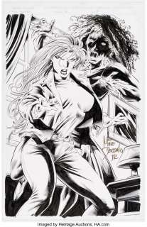 Deodato Jr., Mike - Mike Deodato Jr., Carlos Mota, and Emir Ribeiro Glory #6 Unused Splash Page 1 Original Art (Image, 1995)....