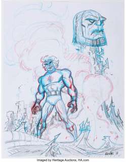 Beavers, Ethen - Ethen Beavers New Gods Conceptual Study Preliminary and Finished Compositions Original Art Group of 2(2019).... (Total: 2 Original Art)