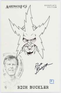 Buckler, Rich - Rich Buckler Rich Buckler: Artist & Comics Creator Sketch Remarqued Limited Bookplate Edition Signed Original Art ...