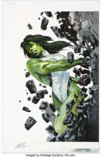 Dell’otto, Gabriele | Gabriele Dell’Otto Marvel XXL She-Hulk Portfolio Illustration Original Art (Marvel, c. 2016).... | Heritage