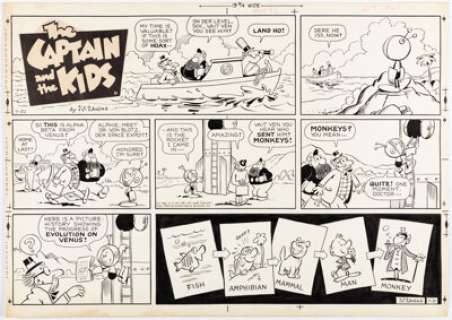 Dirks, John - John Dirks The Captain and the Kids Sunday Comic Strip Original Art dated 7-31-60 (United Feature Syndicate, 1960)...