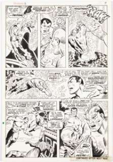 Severin, Marie | Marie Severin and Mike Esposito (as Joe Gaudioso) Sub-Mariner #18 Story Page 6 Original Art (Marvel, 1969).... | Heritage