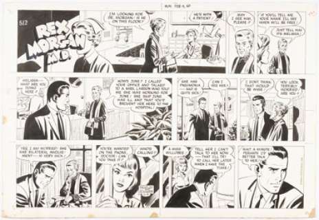 Bradley, Marvin - Marvin Bradley and Frank Edgington Rex Morgan, M.D. Sunday Comic Strip dated 2-4-68 Original Art (Publishers-Hall,...