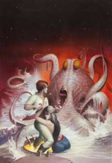 Jones, Peter Andrew | Peter Andrew Jones The Best of Murray Leinster Paperback Cover Painting Original Art (Corgi Books, 1976).... | Heritage