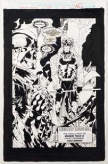 Larroca, Salvador - Salvador Larroca and Sergio Melia Ghost Rider #67 Splash Page 23 Gambit Original Art (Marvel, 1995)....