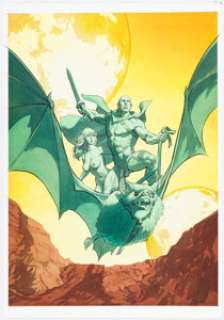 Unidentified Alternative Art Comic Artist - Marcial Toledano - "Den" Commission Painting Original Art (2022)....