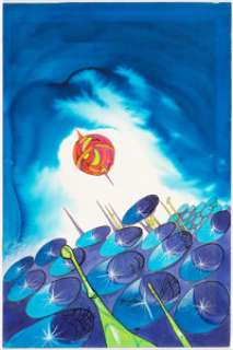 Gaughan, Jack - Jack Gaughan Skylark Three Paperback Book Cover Painting Original Art (Pyramid Books, 1977)....