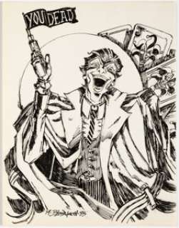 Bloodworth, Mark - Mark Bloodworth - Joker Illustration Original Art (1985)....