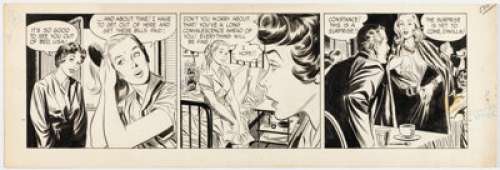 Starr, Leonard | Leonard Starr Mary Perkins, On Stage Daily Comic Strip Original Art dated 5-11-57 (Chicago Tribune, 1957). ... | Heritage
