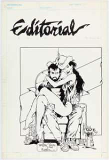 Willingham, Bill | Bill Willingham and Rich Rankin - Comico Christmas Card Illustration and Elementals "Editorial" logo Original Art ... | Heritage