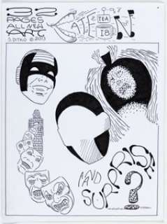 Ditko, Steve | Steve Ditko Ate Tea N:18 #18 Cover Original Art (Robin Snyder and Steve Ditko, 2013).... | Heritage