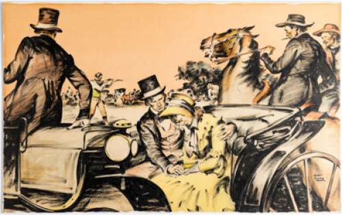 Clark, Matt - Matt Clark American Weekly June-1-1947 "Great Duels #2" Painting Original Art (Hearst Publishing Co., ...