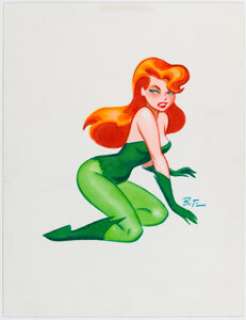 Bruce Timm - Poison Ivy Illustration Original Art (undated)....