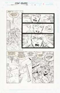 John Royle and Bambos Georgiou - What If...? #66 Story Page 8 Original Art (Marvel, 1994)....