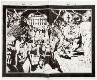 Chris Bachalo and Joe Pimentel - Generation X #21 Double Splash Pages 6-7 Original Art (Marvel, 1996)....