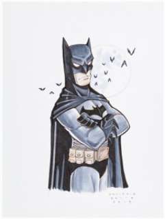 Chrissie Zullo - Batman Illustration Original Art (2019). - ...