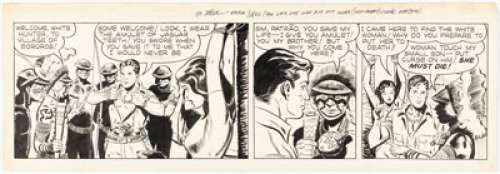Mike Roy - Buster Crabbe #3 "White Hunter" Try-Out Daily Comic Strip Original Art (c. 1950s)....