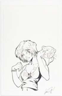 Karl Altstaetter - Deity #1 Variant Cover Original Art (Hyperwerks, 1997).