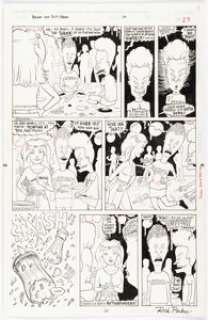 Rick Parker Beavis & Butt-Head #16 Story Page 8 Original Art (Marvel, 1995).
