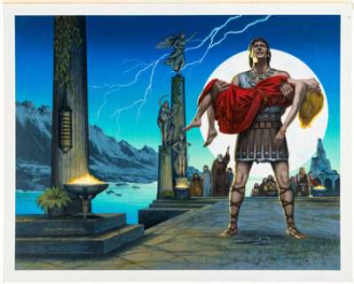 David Mattingly King of Ys: Book 3 Dahut Paperback Wraparound Cover Painting Illustration Original Art (Baen Books, 1988). | Heritage