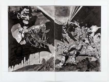 Jim Murray Batman/Judge Dredd: Die Laughing #2 Wraparound Cover Preliminary Original Art (DC, 1999). | Heritage