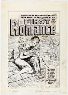 Howard Nostrand First Romance #30 Cover Original Art (Harvey, 1954). | Heritage