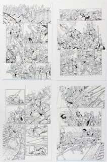 Chris Dreier [Gianluca Pagliarani printed blue lines] Wolfskin: Hundredth Dream #4 Story Pages 8-14 Original Art (Avatar Press, 2010). (Total: 7 Original Art)