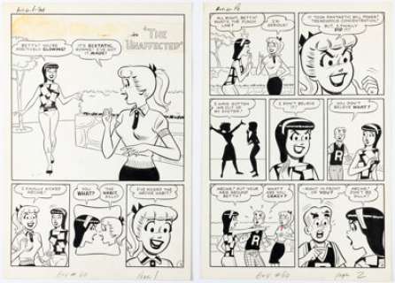 Dan DeCarlo and Rudy Lapick Archie’s Girls Betty and Veronica #60 Complete 6-Page Story "The Unaffected" Original Art (Archie, 1960). (Total: 6 Original Art) | Heritage
