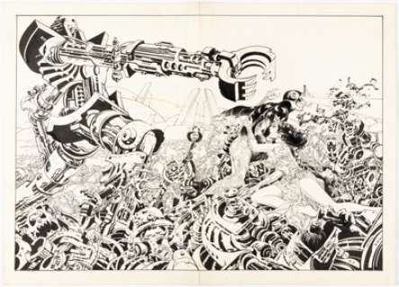 Carmine Infantino and Alex Niño The Comet #1 Wraparound Cover Original Art (Archie, 1983). | Heritage