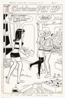 Dan DeCarlo Archie Giant Series Magazine #150 Christmas Pin-Up Original Art (Archie, 1968). | Heritage