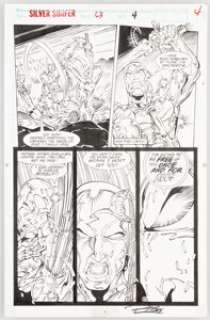 Ron Lim and Tom Christopher Silver Surfer #63 Story Page 4 Original Art (Marvel, 1992). | Heritage