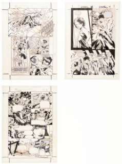 Jeff Moore, William Rosado, and Steve Mitchell Static Story Pages Original Art Group of 3 (DC/Milestone, 1996). (Total: 3 Original Art) | Heritage