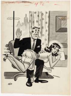 Dan DeCarlo Jest March-1956 Single Panel Gag Cartoon Illustration Original Art (Humorama, 1956). | Heritage